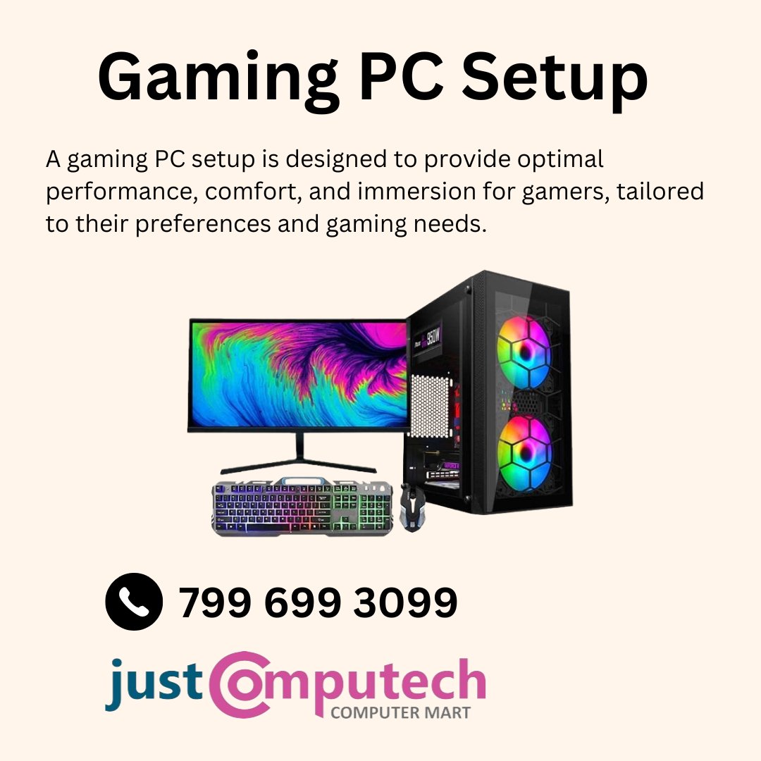 Level up your gaming experience with our ultimate PC setups! 🎮💥 From sleek designs to powerful hardware, we've got everything you need to dominate the digital battlefield. 🔥 Dive into immersive worlds, crush your opponents, and conquer every quest with style. 
 
#justcomputech