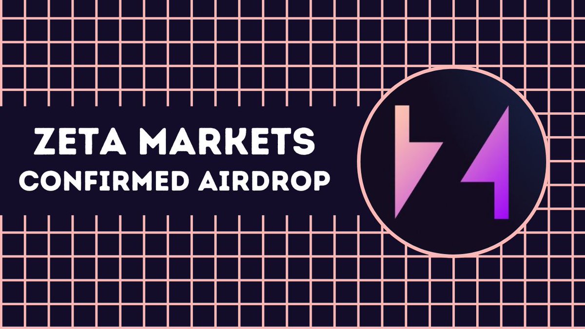 Zeta Markets Airdrop will be the biggest Solana Airdrop, Don't Miss It!🪂🪂

• Raised: $8.5M
• Backed by Solana Ventures
• Potential: $2,000

Follow The Step-By-Step Video Guide👇🧵