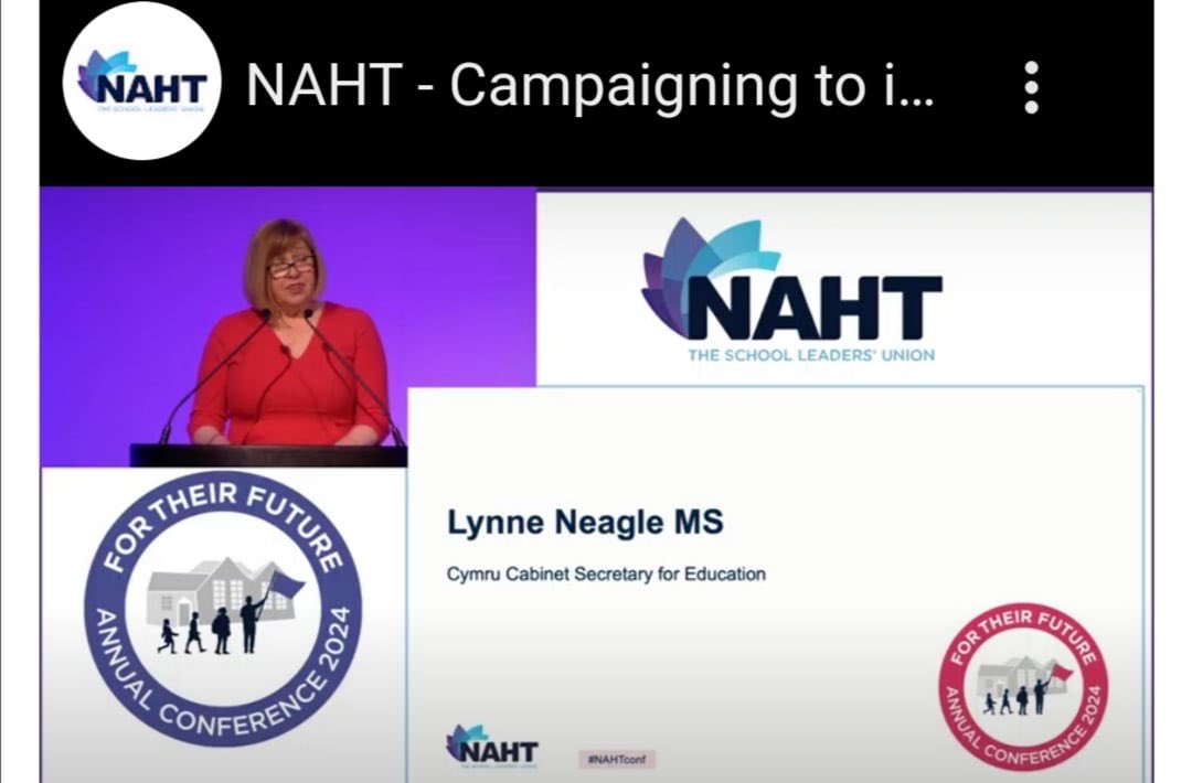 Great to welcome @AddysgEducation to #NAHTconf who gave an inspiring speech to delegates. Listening to the profession ✔️ Working in social partnership ✔️ Delivering for all learners ✔️ @NAHTnews
