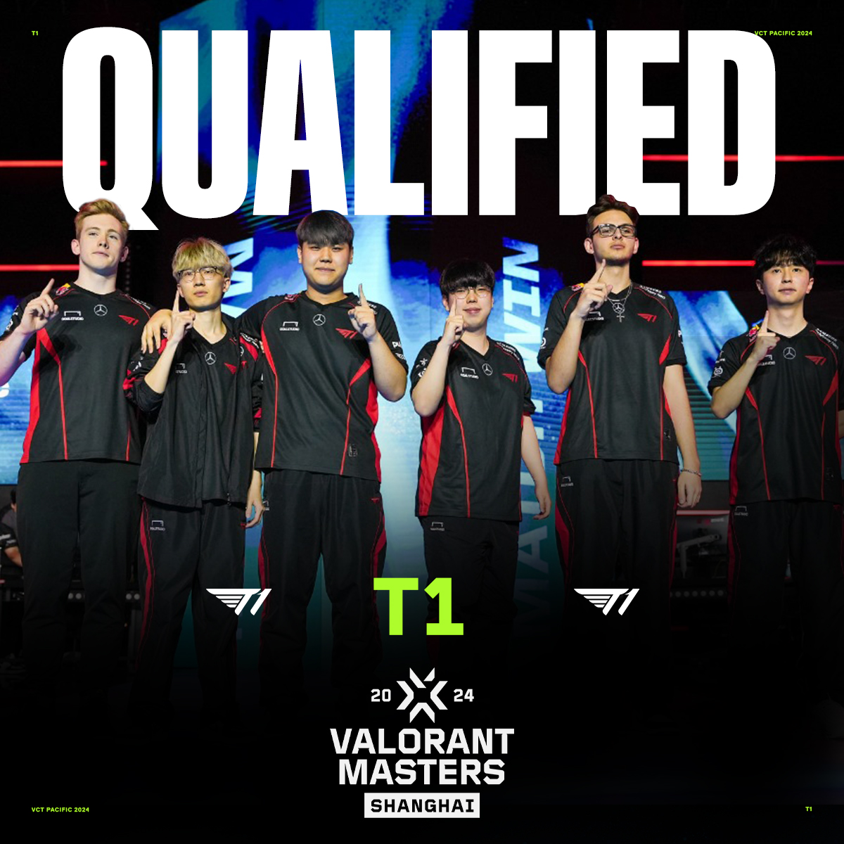 OUR FIRST REPRESENTATIVES TO #VALORANTMasters SHANGHAI, @T1! #VCTPacific