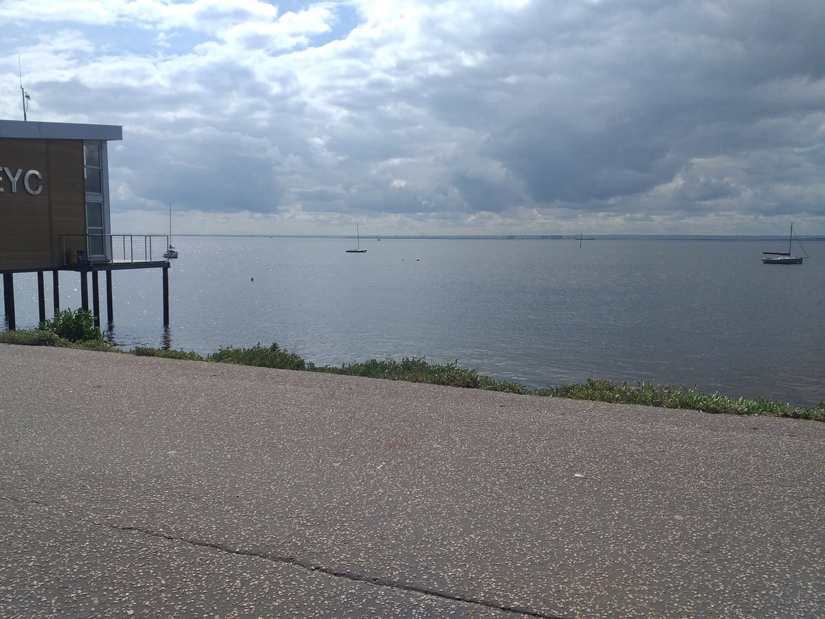 Looking out at the Isle of Grain Kent from Westcliff today.