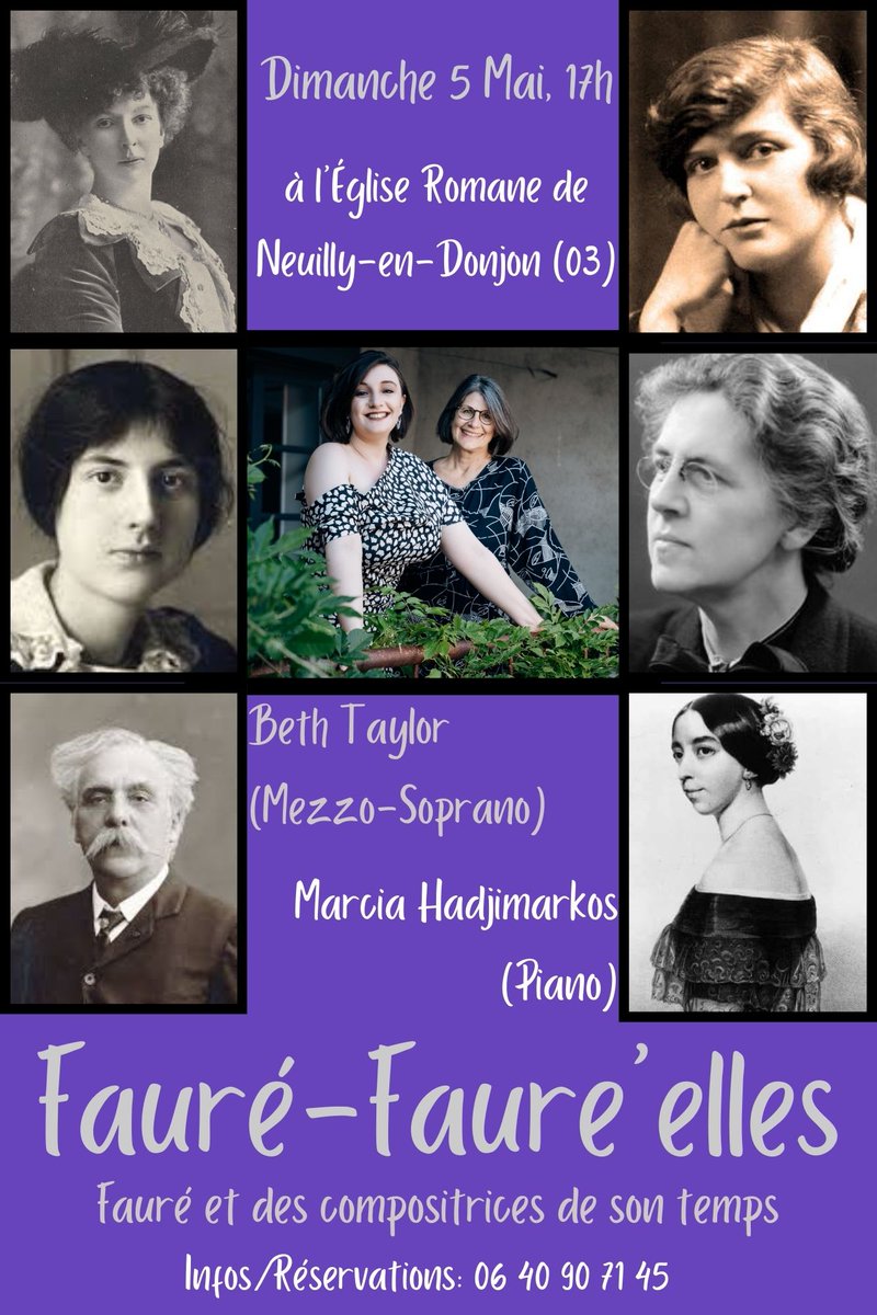 🎵 Tomorrow in Neuilly-en-Donjon 🎶 Songs of Fauré, Chaminade, Tailleferre, Viardot, Lili and Nadia Boulanger.