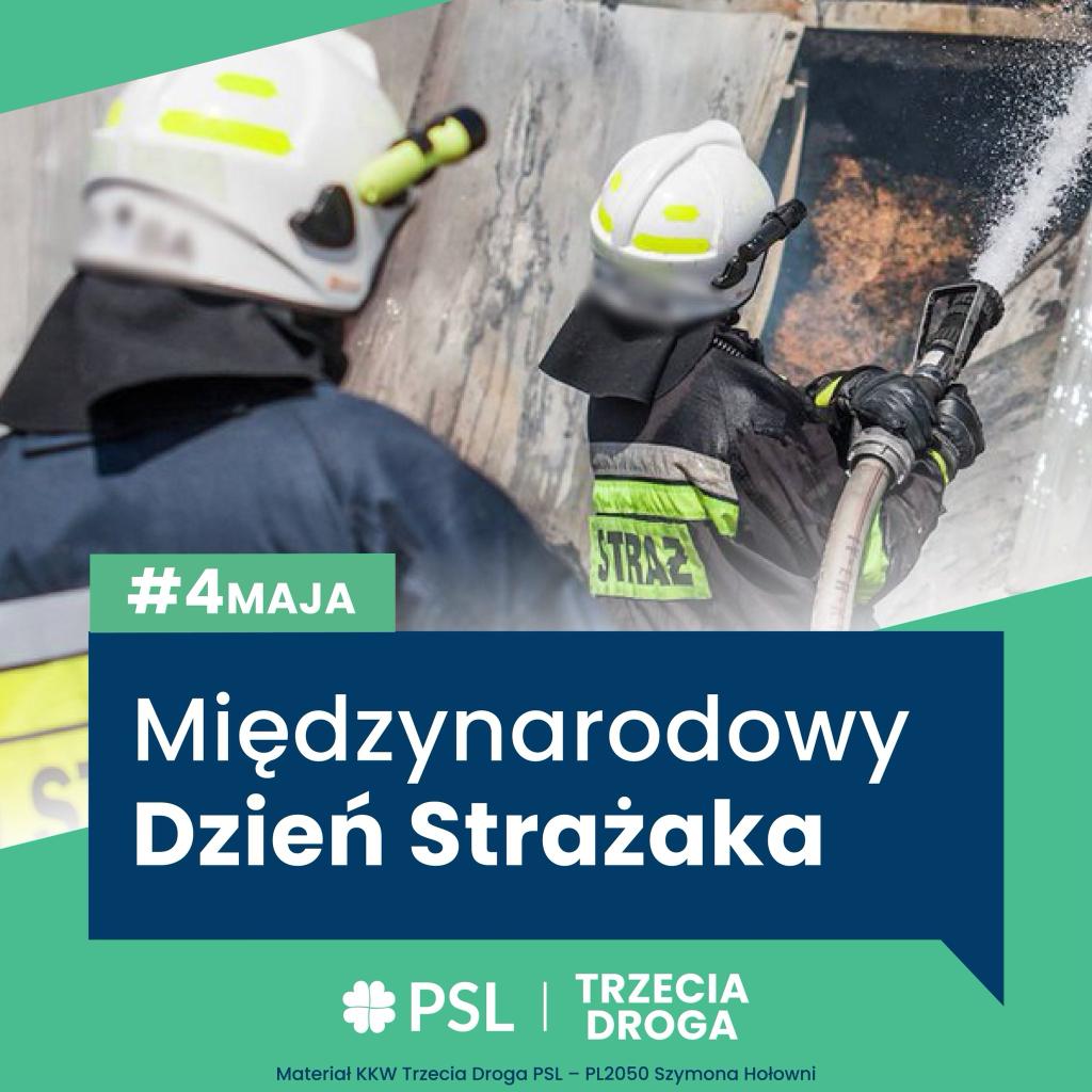 Najlepsze życzenia dla wszystkich strażaków w Polsce!🇵🇱🚒🔥 Odwaga, profesjonalizm i ofiarność to Wasze najważniejsze cechy. Dziękuję Druhnom i Druhom #OSP oraz funkcjonariuszkom i funkcjonariuszom #PSP za Waszą wspaniałą służbę!🇵🇱🚒🔥