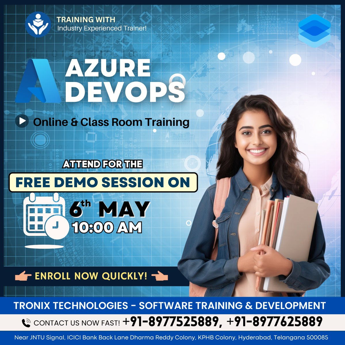 Don't Miss Out this Opportunity!
#python #pythonprogramming #pythonfullstack #pythontraining #pythoncourse #pythonlearning #pythonfullstackcourse #DevOps #devopstraining #DevopsOnlineTraining #devopscourse #Azure #azuredevops #AzureTraining #tronixtechnologies