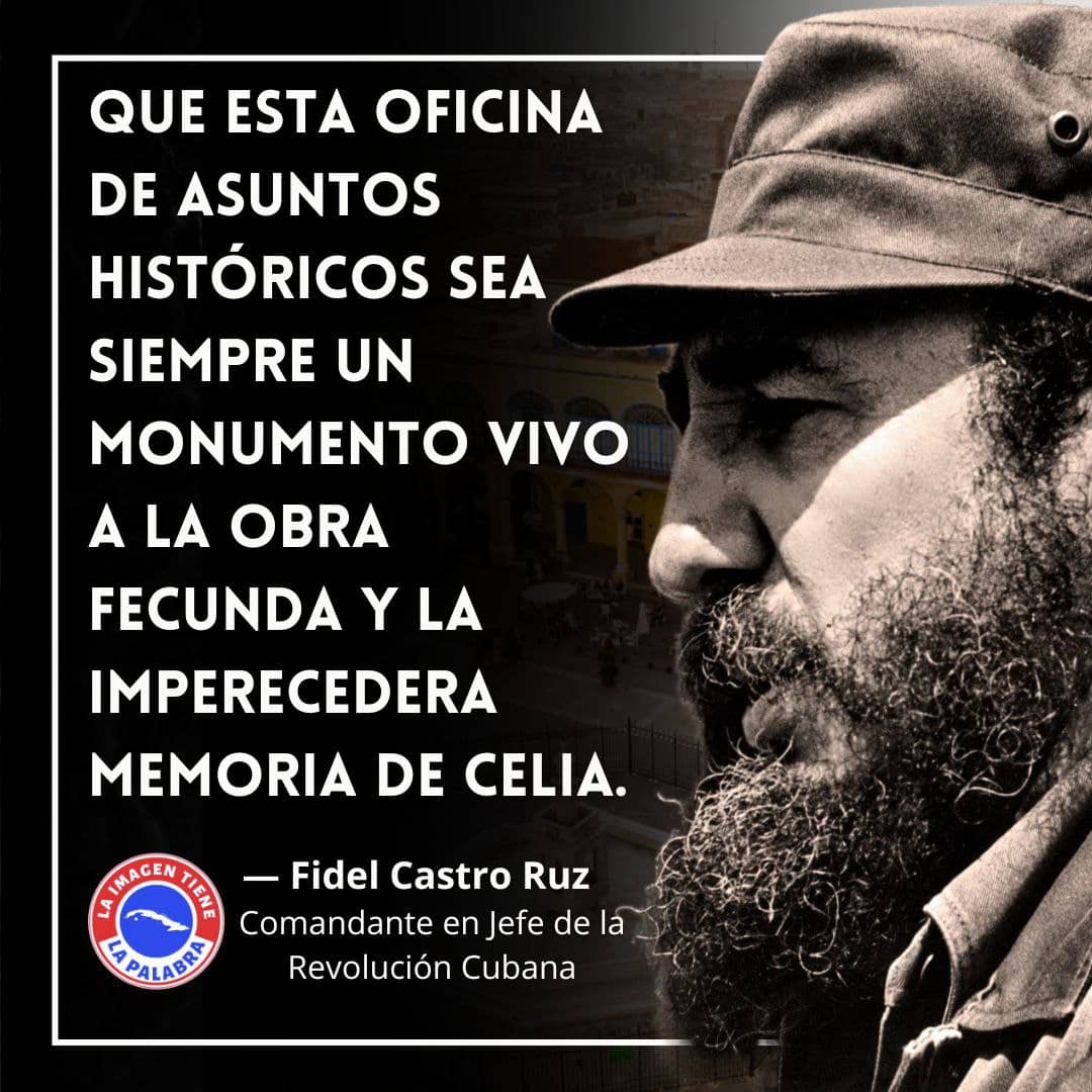 Hace hoy 60 años se fundó la Oficina de Asuntos Históricos, gracias a la visión, sensibilidad y empeño personal de Celia Sánchez. Felicitamos a todos los que continúan su legado con tanto amor y prestan a la Patria un servicio invaluable. #CubaViveEnSuHistoria