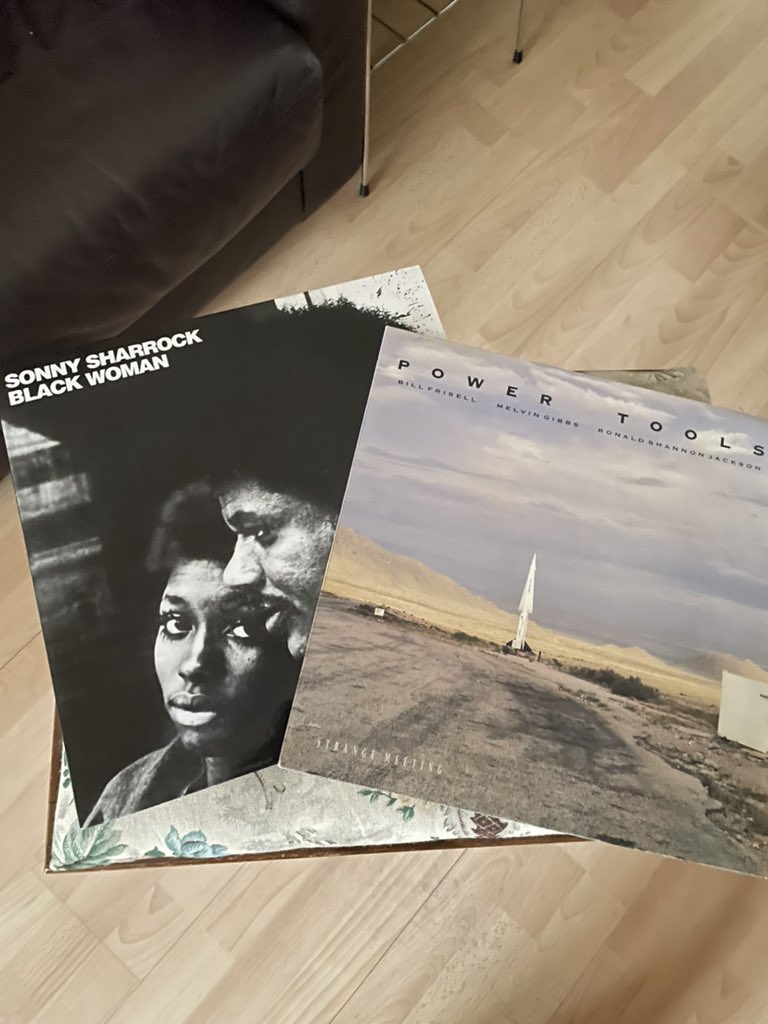 Two new vinyl arrivals. Both bangers  #PowerTools #RonaldShannonJackson #BillFrisell #MelvinGibbs #BlackWoman #SonnySharrock #vinyl