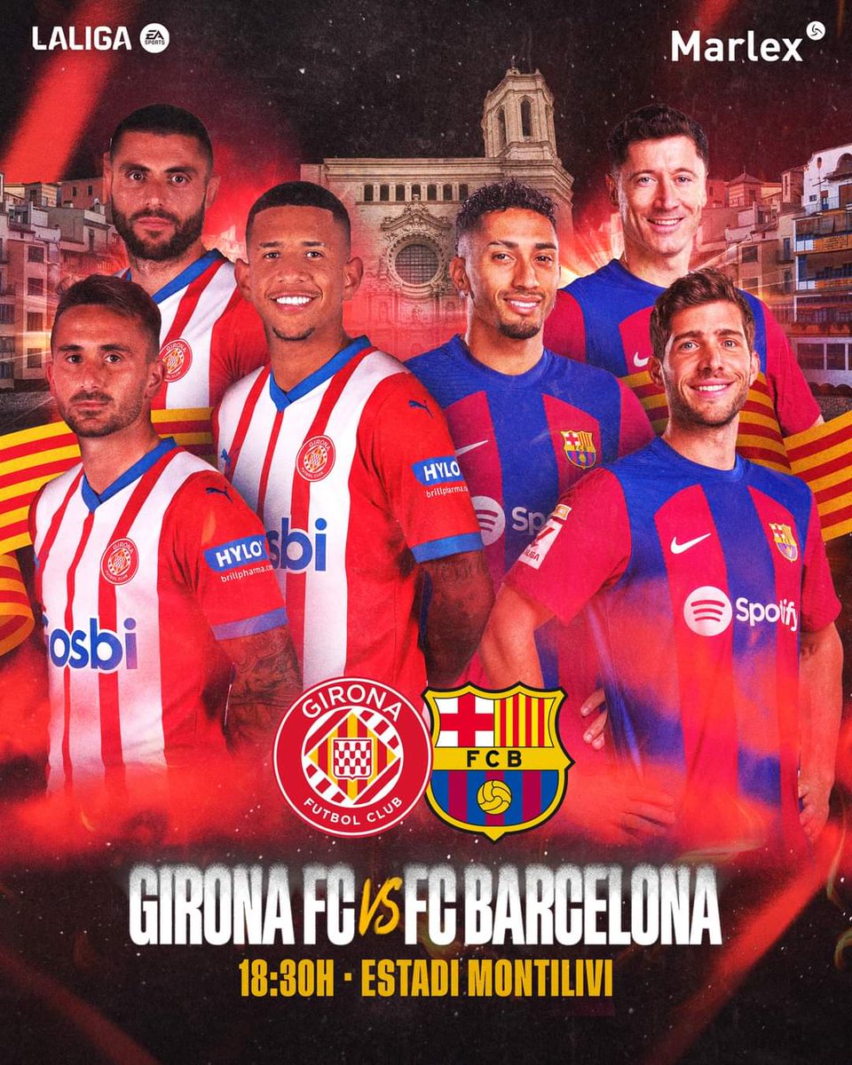 ******** LA LIGA ********

#Jornada34
#FutbolEspañol
#LaLigaEASports 
#GironaBarça
#Girona
#Barcelona
#SomosMAS 
#TecnoMAS 

📱💻🖥️📺
📂 DEPORTES | STAR+ - ESPN 2 ARGENTINA 
🕙 12:30 HRS 🇨🇱 | 📆 04/05/2024
🏟️ MONTILIVI, GIRONA | ESPAÑA