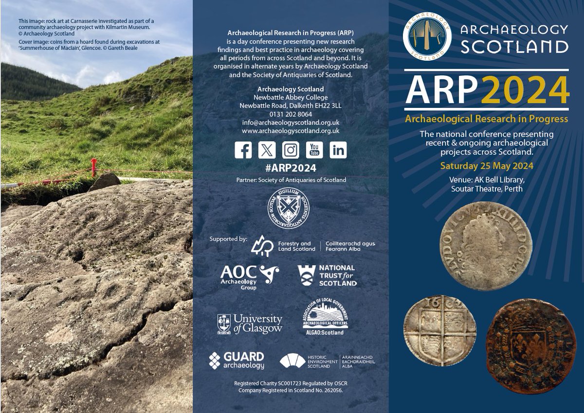 Delivered by @ArchScot in collaboration with @socantscot We are greatful for sponsorship from @ForestryLS @aocarchaeology @N_T_S @GUARD_Archaeol @UofGArchaeo & @ALGAOScotland for the conference. #HESsupported @ScotArchStrat #ScotArchStrat #ARP2024
