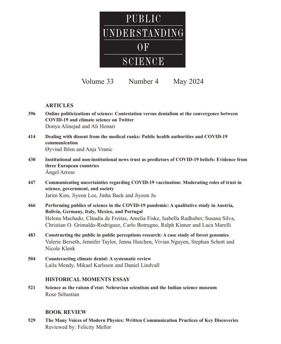 Our May 2024 issue is out now!
📗journals.sagepub.com/toc/PUS/current

#scicomm #covid19 #ClimateCrisis