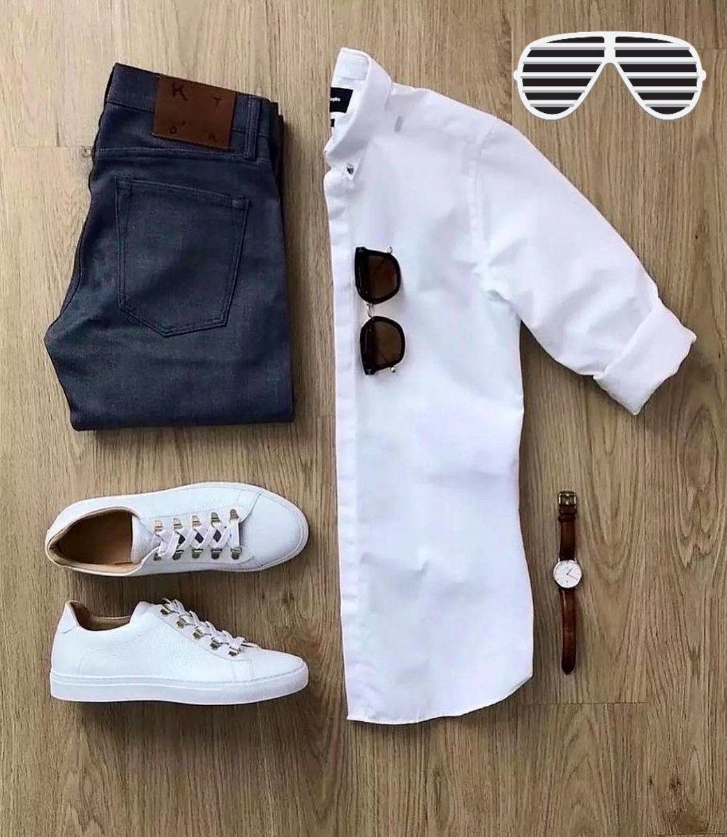 White shirt 👕 with Black jean and White Sneakers. This outfit is best for meetings at office.