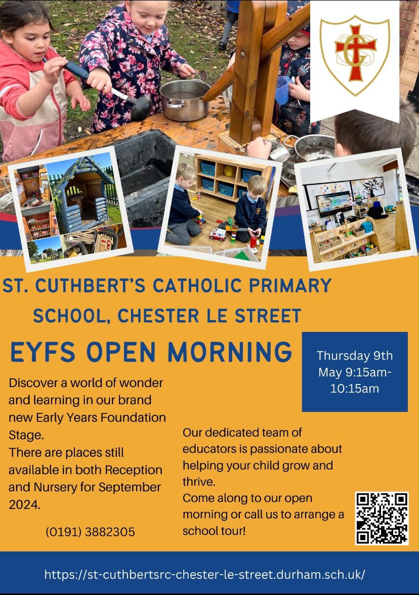 Have you changed your mind about your choice of school for your little one? All are welcome to our Early Years open morning next week - meet the teachers and see the brand new provision in our nursery and reception! 💛 #eyfs #StCuthsCLS