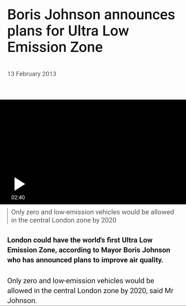 @MartinDaubney Boris Johnson Announces plans for Ultra Low Emissions Zone - March 2013