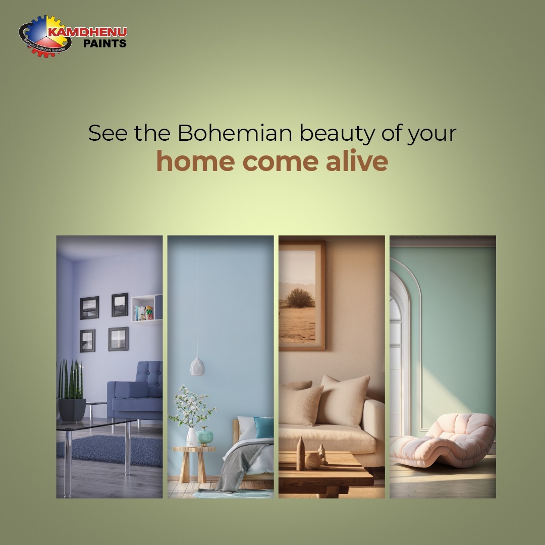 Awe every guest with the Bohemian elegance of your living space by choosing Kamdhenu Paints.
Learn more kamdhenupaints.com
#KamdhenuPaints #WallPaint #Beautiful #WallColor #Elegance #BeautifulWalls #Paint #PaintYourWalls #ElegantWalls #StylishWalls #Perfection #UniqueShades