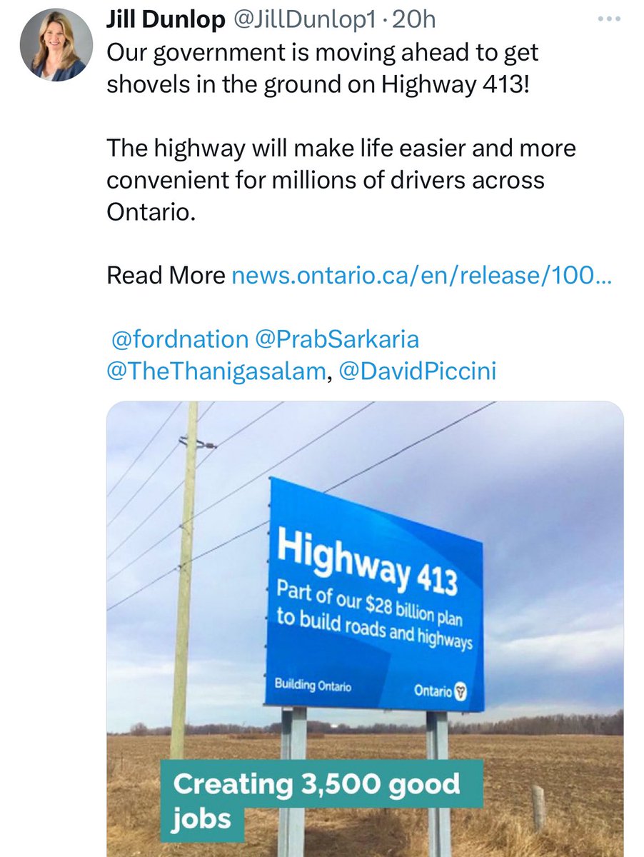 I’d rather have healthcare and education ! #dougford #ONpoli #TOpoli #stophwy413