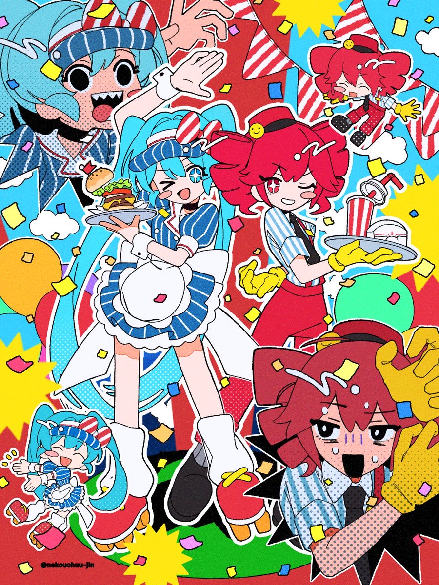 nekouchuu_jin's tweet photo. 《めずまらいざー！》
#メズマライザー  #初音ミク #重音テト https://t.co/PNqZiUjZAj