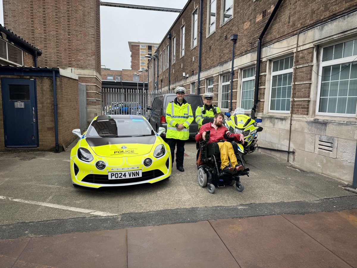 24-year-old petrol head Isaac visited Southport Police Station to see our traffic vehicles and Alpine A110 GT! Isaac has Cerebral Palsy Quadriplegia and due to his disability, he is unable to drive, but it hasn’t stopped him from buying his own car 🚗 Thanks for joining us 😀