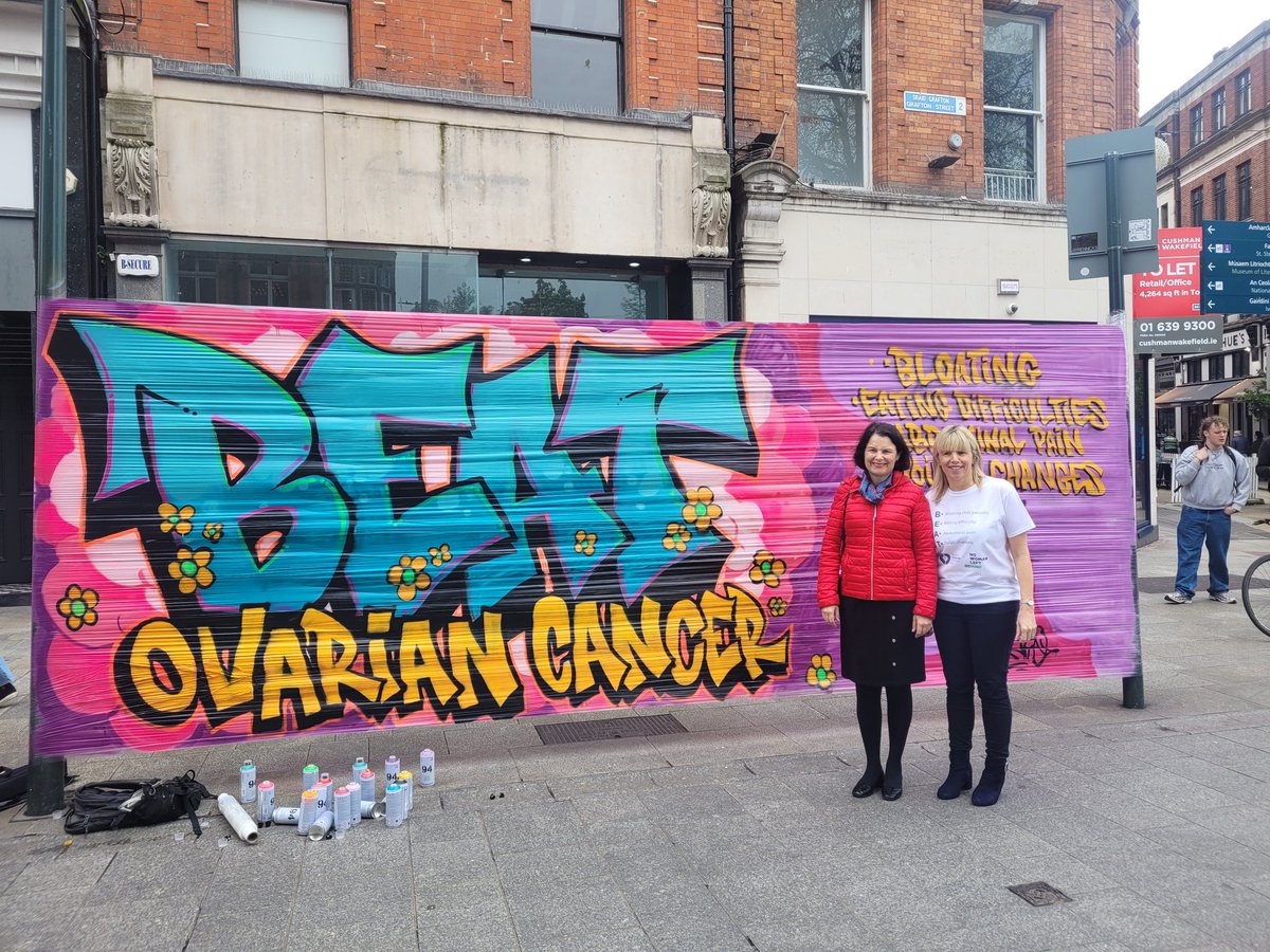 Brilliant graffiti art by Brutto on Grafton street today, highlighting the BEAT symptoms to look out for...Bloating, Eating difficulties, Abdominal pain, Toilet changes.  #WOCD2024 #NOWOMANLEFTBEHIND #THISISGO
<a href="/EmerCaseyFndtn/">The Emer Casey Fndtn</a>