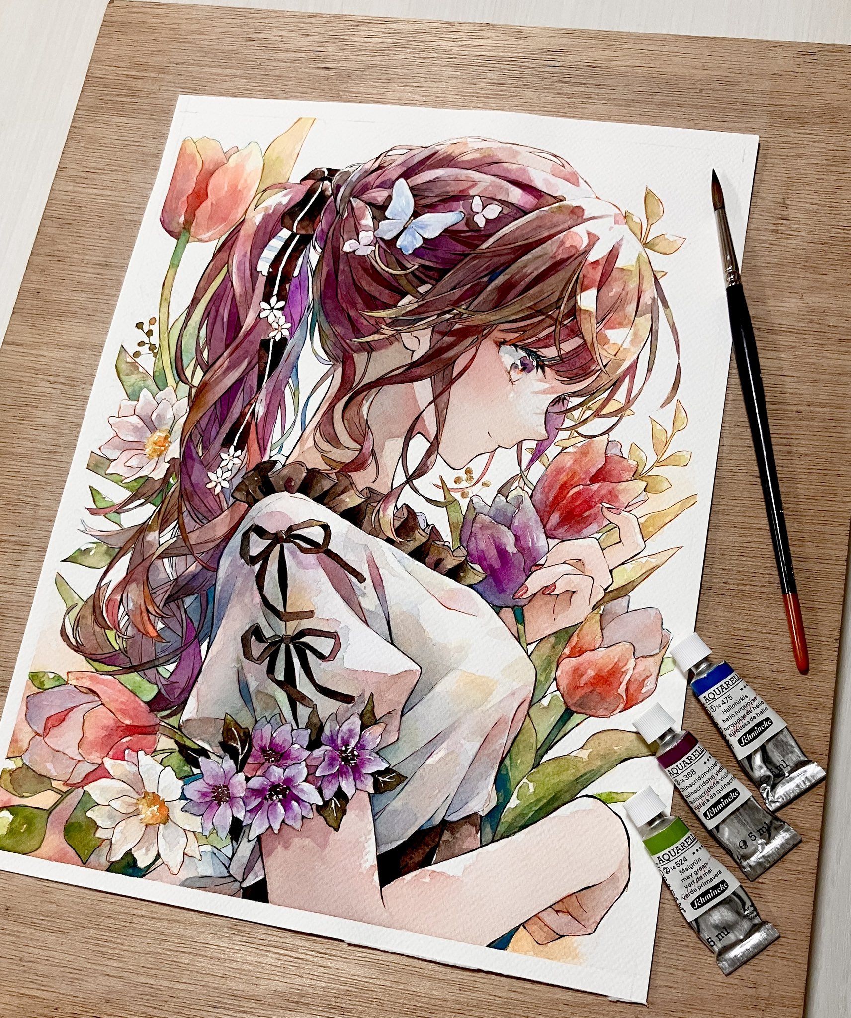 水彩で描く透明感のある女の子イラスト : 少ない色数ではじめる!＆水彩絵の具 水彩で描く透明感のある女の子イラスト 少ない色数ではじめる! : 優子