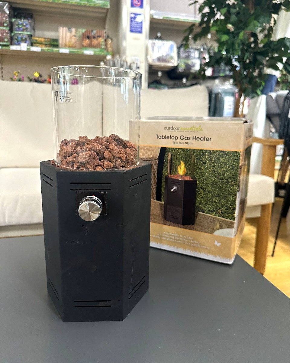 🔥 TRENDING 🔥 Table Top Glass Heater is the perfect way to enhance the atmosphere of your outdoor setting 🔥 🛒Shop in stores or online here bit.ly/44mYopO