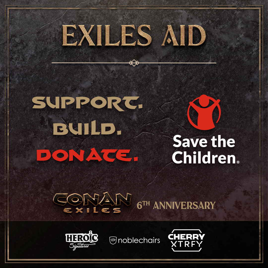 Our friends at @Funcom are running an awesome fundraising campaign with @tiltify supporting @SavetheChildren! 🫶 There's 10 days left to donate and bid on some exclusive Conan items! ⌛ Donate: tiltify.com/@funcom-offici… Auction: tiltify.com/@funcom-offici…