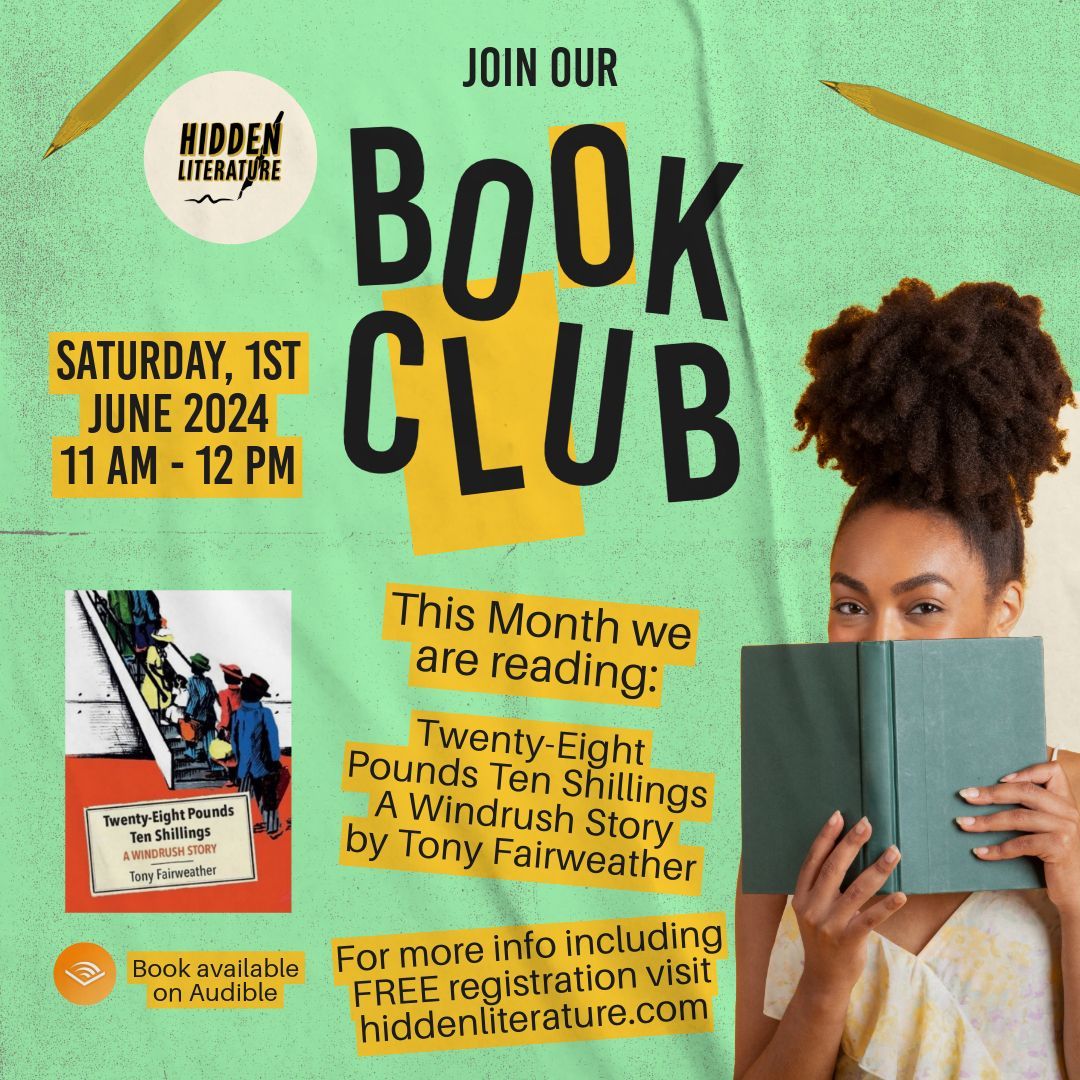 We are excited to announce the launch of the Hidden Literature book club! 

📚 Book 'Twenty-Eight Pounds Ten Shillings’ by Tony Fairweather. 
🗓️ Date: June 1st 2024 
⏰ 11 am - 12 pm 
🎟️ Register for FREE at hiddenliterature.com

#bookclub #bookdiscussion #virtualbookclub