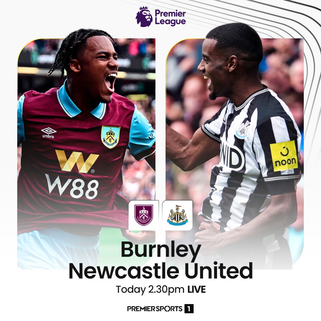 Big game at Turf Moor today 👊 🟣 Burnley vs Newcastle United ⚫️⚪️ Watch our live coverage of the game from 2.30pm on Premier Sports 1 📺