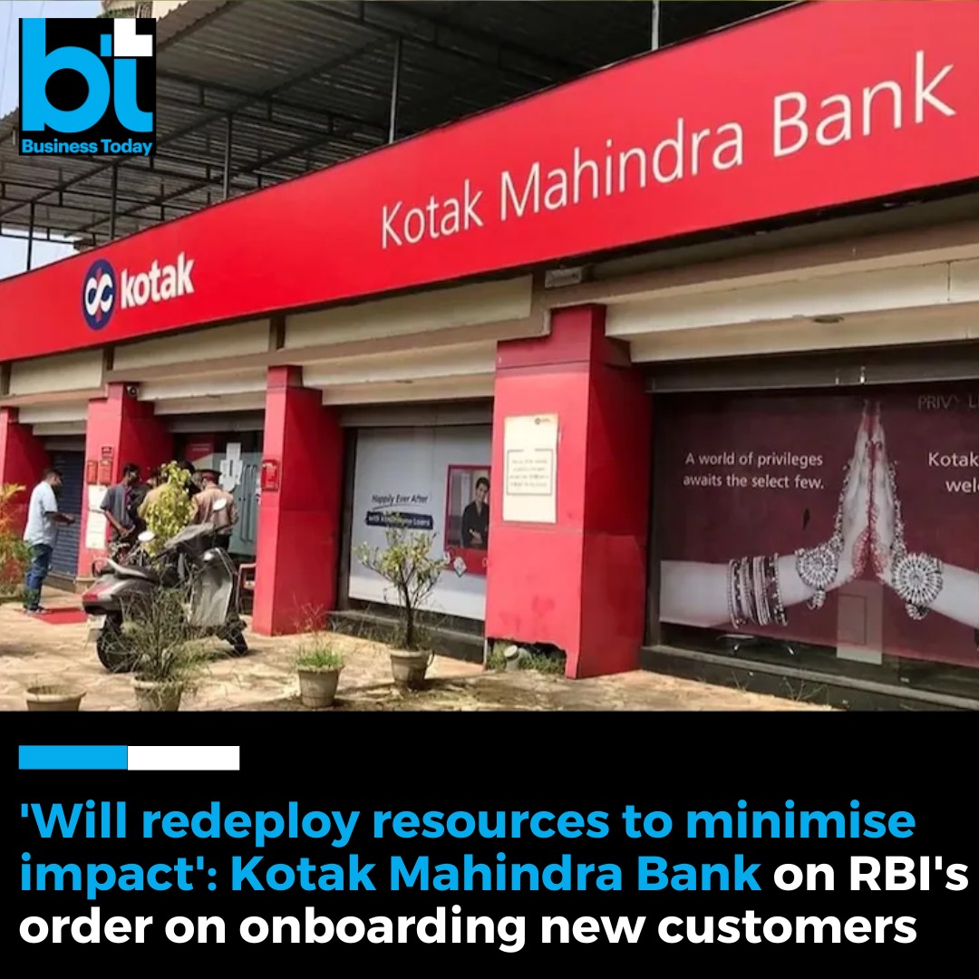 💼💲 #Corporate | Private lender #KotakMahindraBank said that it has taken a note of the #RBI recent order that stopped it from onboarding new customers through online and mobile banking channels and issuing fresh #creditcards.

➡️ The bank said that it is looking to redeploy…