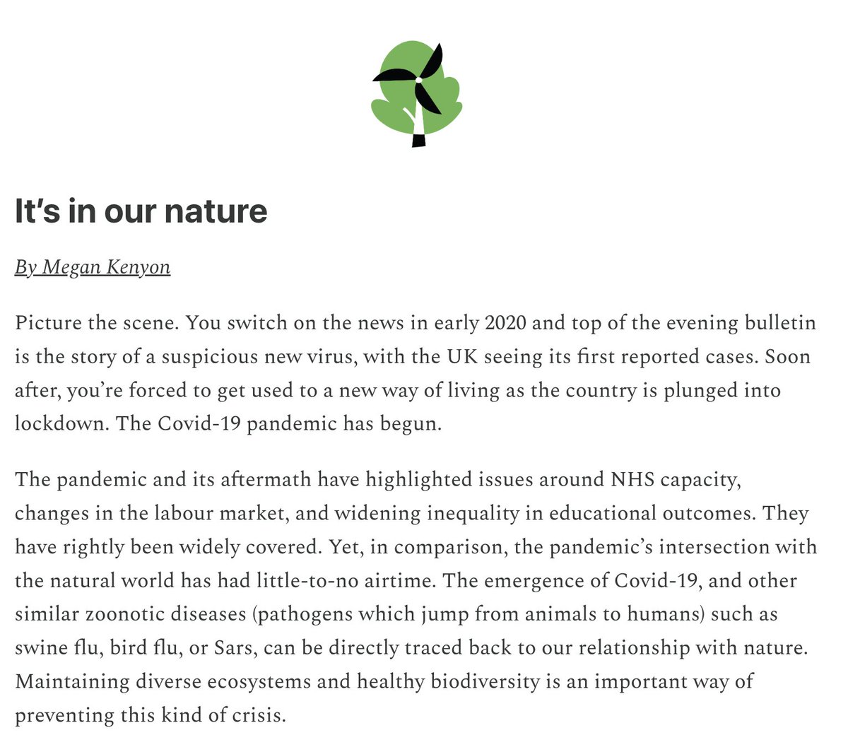 For this week's edition of the Green Transition @NS_Spotlight, I've written about the wider risks associated with declining biodiversity and a pretty shocking new report from @GFI_green which estimated nature-related risks could see UK GDP drop by 12% spotlightonpolicy.substack.com/?utm_source=na…