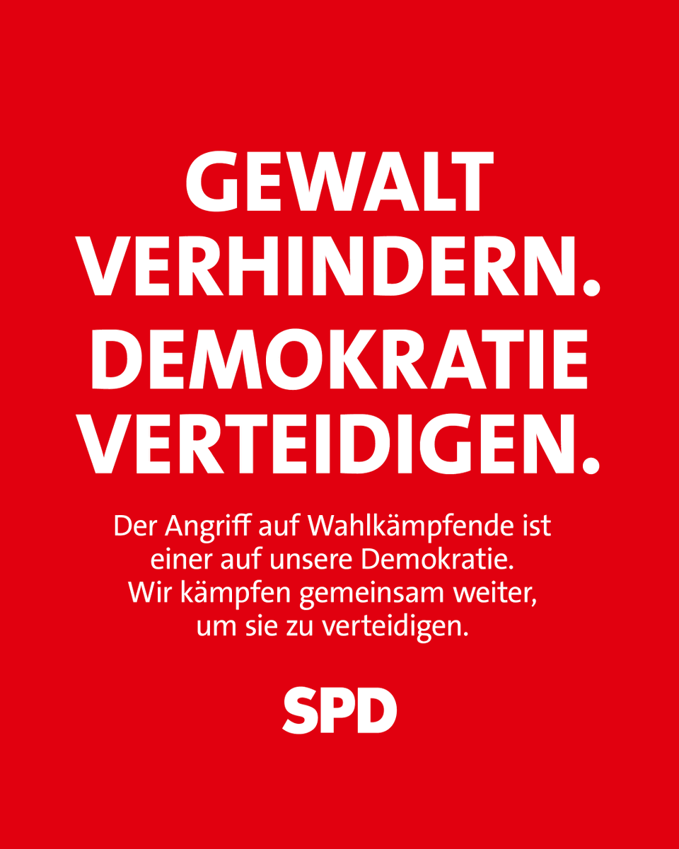 Der Angriff auf @MattEcke und auf Wahlkämpferinnen und Wahlkämpfer ist ein Angriff auf unsere Demokratie. Wir kämpfen hier in #Sachsen weiter, um sie zu verteidigen! #SPD