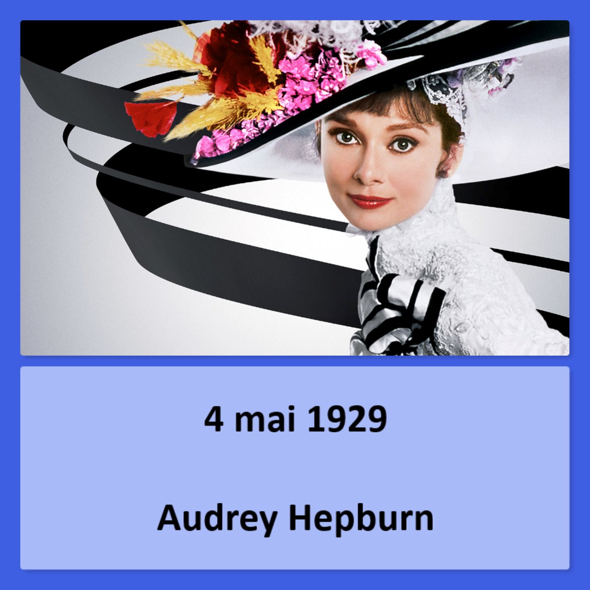 #naissanceshistoriques #histoire #anniversairesdenaissance #4mai1929 #ixelles #belgique #audreyhepburn #actrice #théâtre #gigi #broadway #cinéma #oscar #romanholiday #williamwyler #breakfastattiffanys #blakeedwards #sabrina #warandpeace #kingvidor #myfairlady #georgecukor #unicef