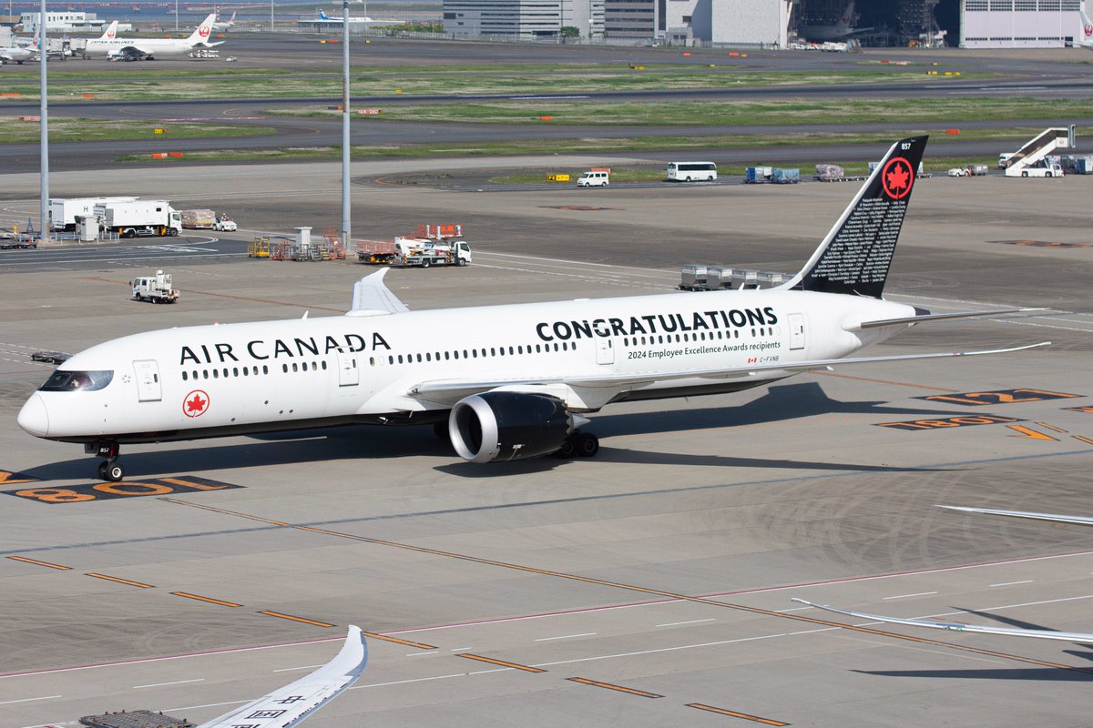 2024/5.4 RJTT/HND
Air Canada/Boeing787-9(C-FVNB)
AC1がスペマだったので羽田に、手前タキシー感謝です🙏