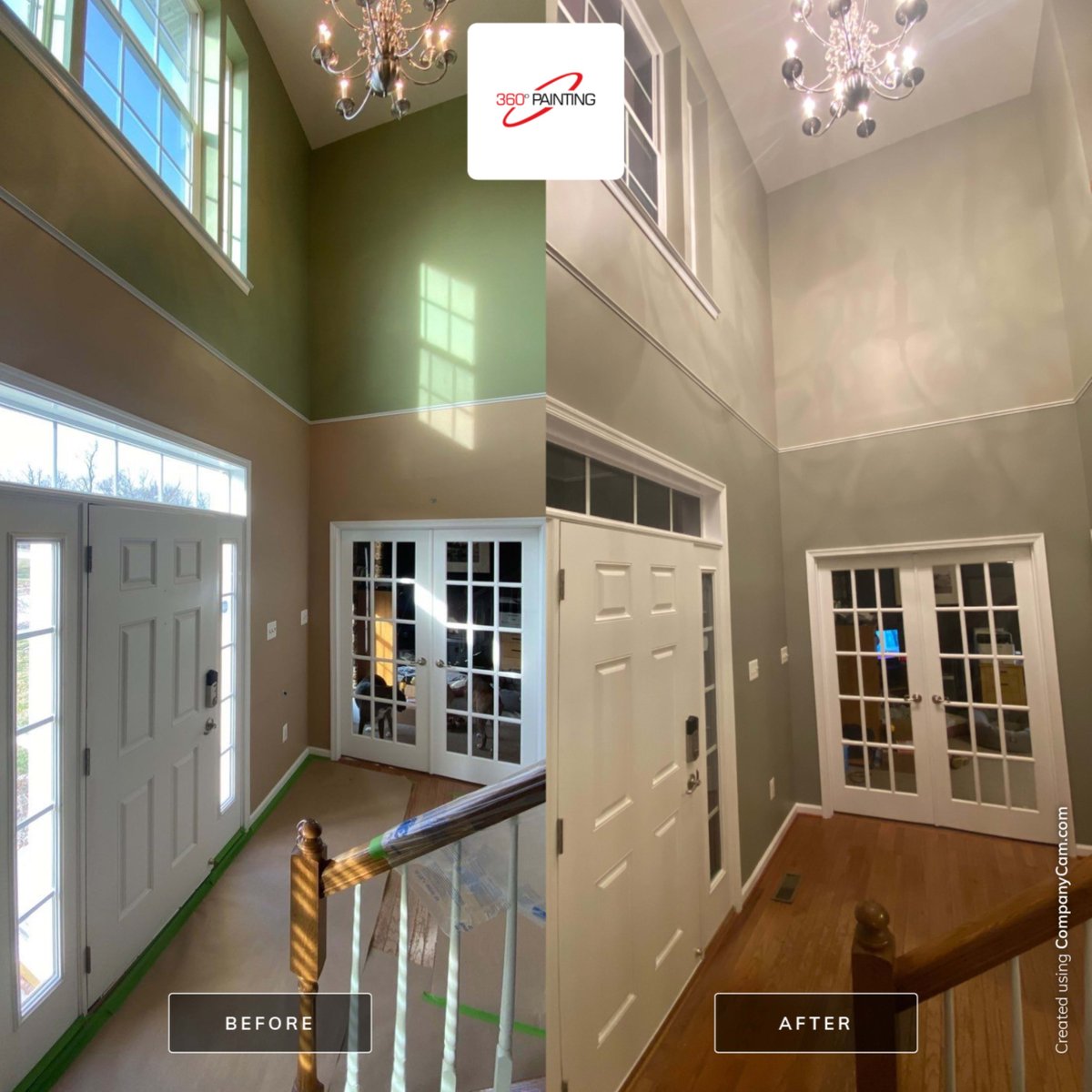 Transform your foyer into a stunning first impression with tasteful shades that speak style and comfort 🎨✨. Let 360 Painting help you choose the perfect palette! 🏡 #HomeStyle #PaintingExperts #FoyerMakeover #360Painting #360PaintingYorkCounty #PaintingPerfection