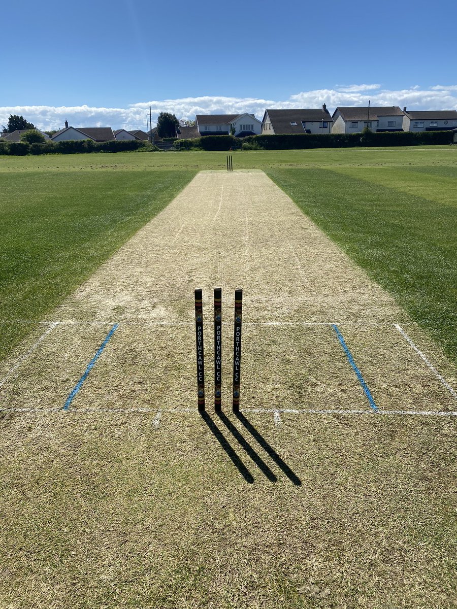 Weather set and ground ready for 1st game of the season. We welcome @llangennechcc to Porthcawl