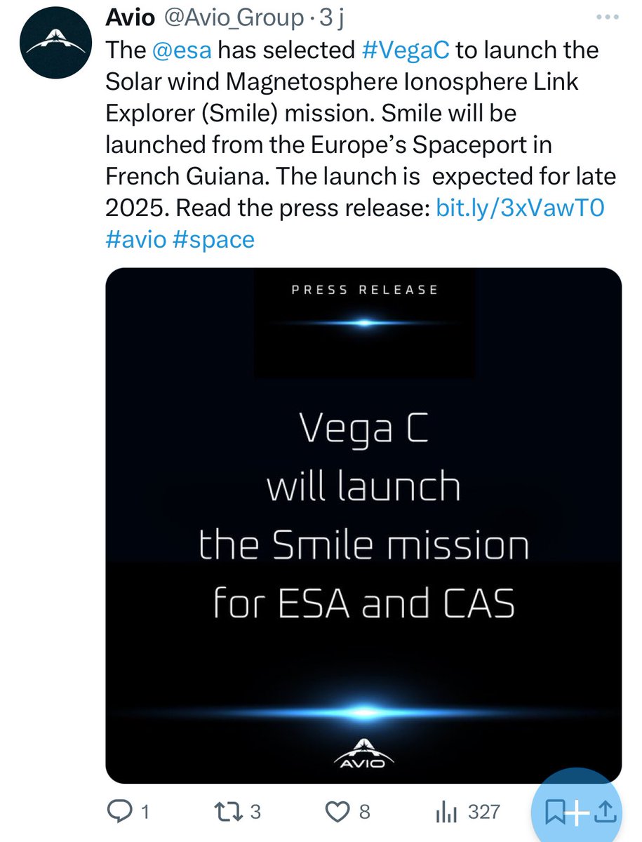 @Bottlaeric Ça et le communiqué d’Avio qui « oublie » Arianespace, on sent quand même que tout n’est pas au beau fixe 😅