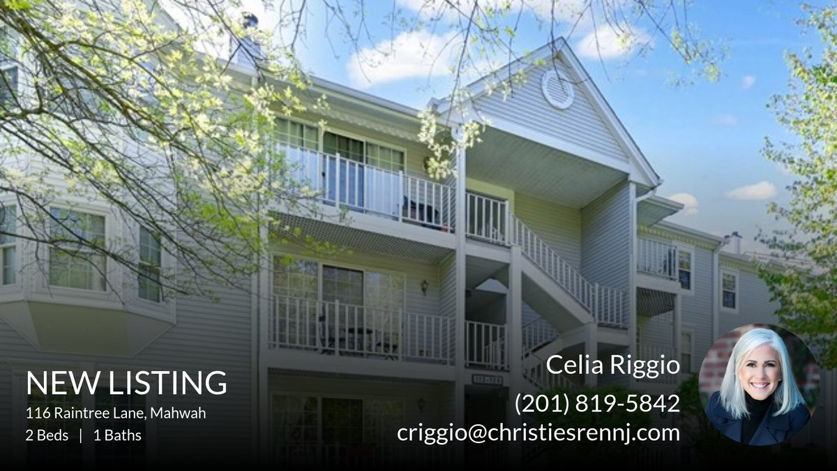 celrig's tweet image. 🚨 New Listing 116 Raintree Lane, Mahwah 🚨 Take a look at this wonderful new listing that just hit the market. Reach out here or at (201) 819-5842 for more information!!

Celia Riggio
Broker Associate
Christie's International Real... homeforsale.at/116_RAINTREE_L…