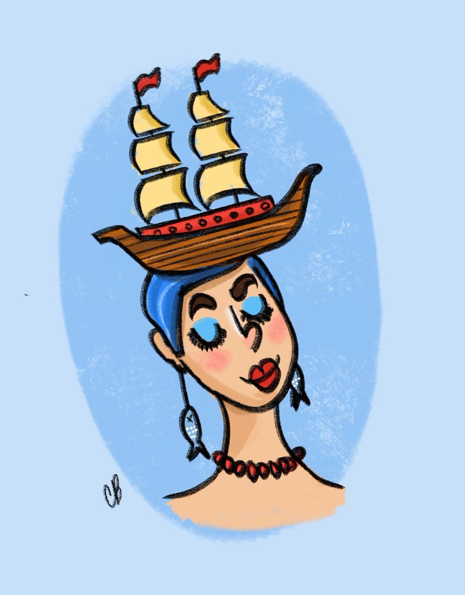 Ship Hat #ConnieB_art #illustrationart #fashion