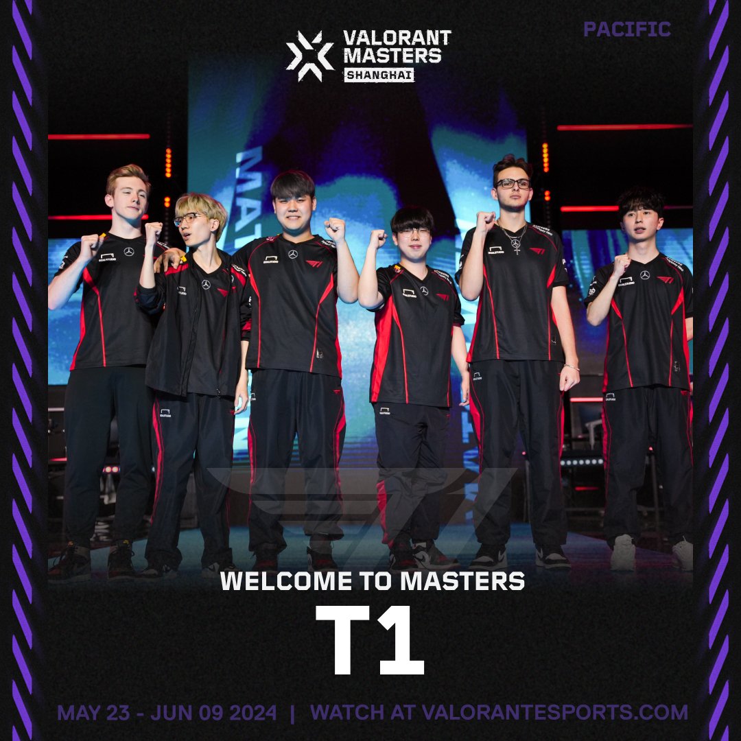 T1 is the first team from VCT Pacific to qualify for #VALORANTMasters Shanghai!