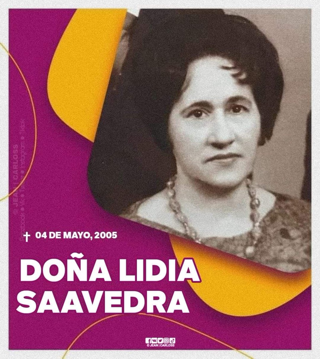 #UnDiaComoHoy ||| Hace 18 años, un 4 de Mayo, pasaba a otro plano de vida Doña Lidia Albertina Saavedra de Ortega, madre del Cmdt. Daniel Ortega. Recordándole con mucho cariño, admiración y respeto siendo una madre y revolucionaria ejemplar. 🇳🇮✊🏻🔴⚫ #DeZurdaTeam #SomosPLOMO19