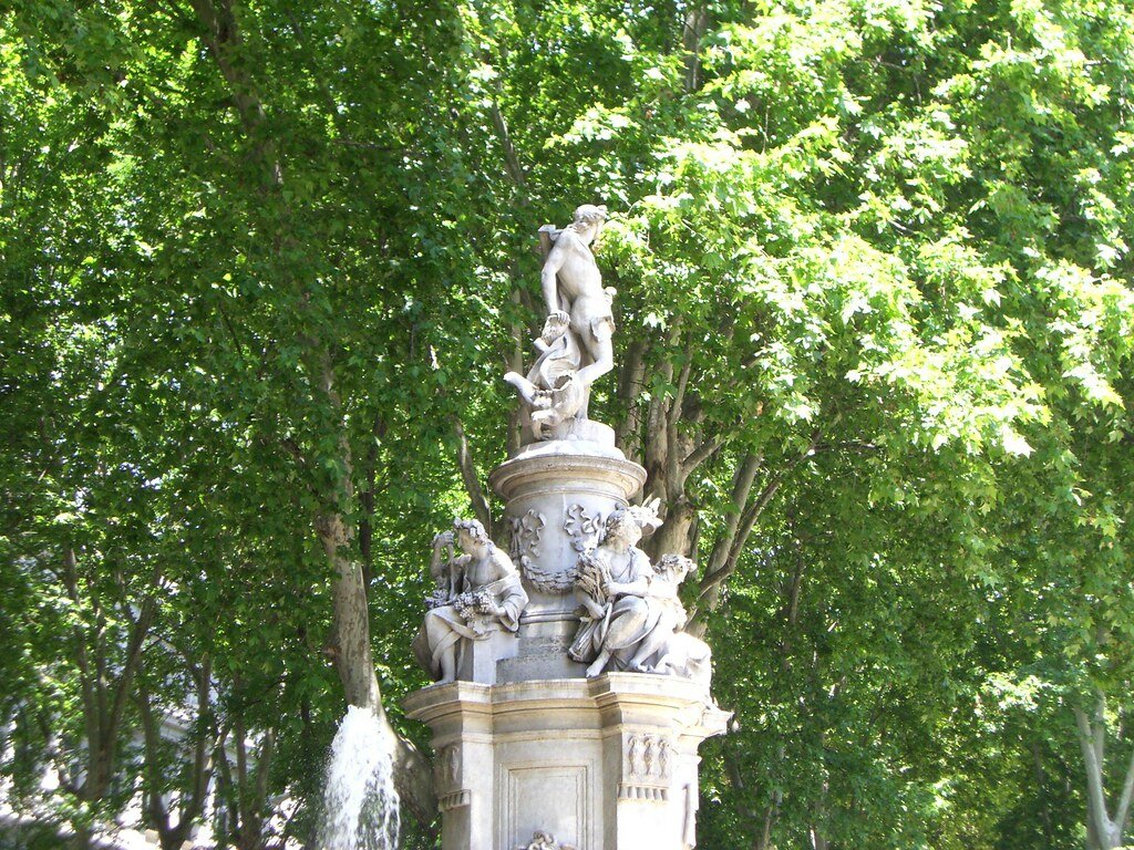 La fuente de Apolo del Paseo del Prado realizada por el escultor Manuel Francisco Álvarez de la Peña.