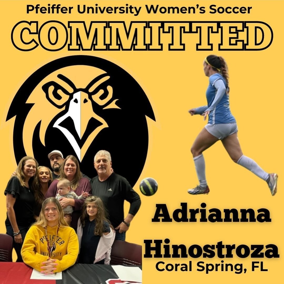 Please help us welcome our newest commit, Adrianna Hinostroza  from Coral Springs FL. Welcome to the Pfamily and we can't wait to see you playing on Lefko-Mills Field this fall.