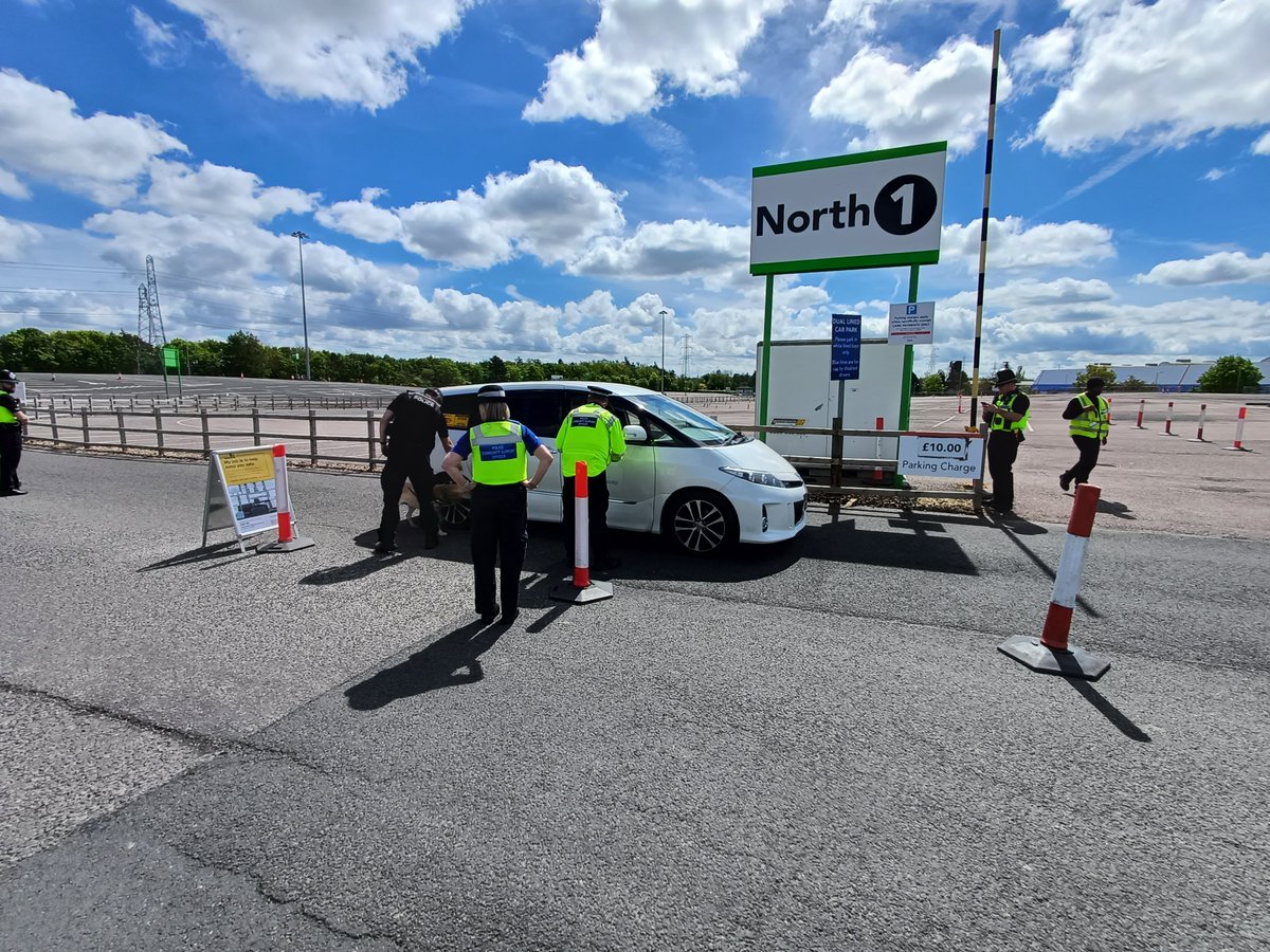 N1 car park now @thenec for #ProjectServator BTP Pd Max is having a good look round making sure everyone attending Sidewinder is safe and we let them know why we're here @BTPWestMids