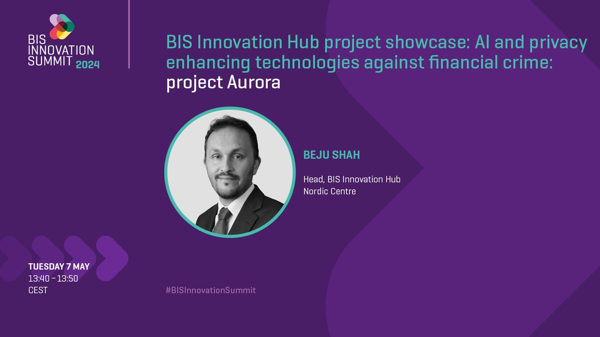 Technology can be a powerful ally in combating #MoneyLaundering. At the #BISInnovationSummit, @beju_shah shows how Project Aurora uses #AI and #MachineLearning to fight financial crime and safeguard personal privacy bis.org/events/bis_inn…