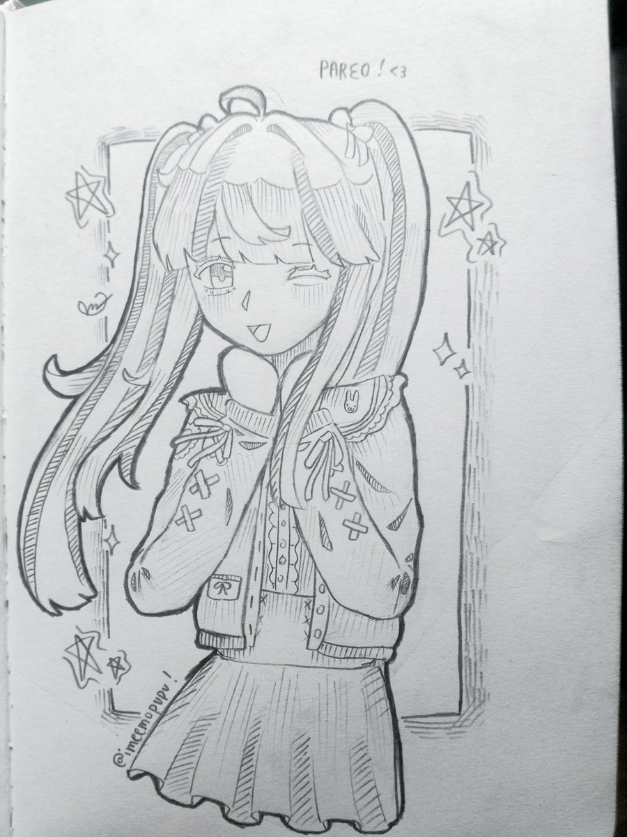 just a lil drawing of my fav girl Pareo!! :D

im too lazy to color and draw the hand srryyy ( yes im back to traditional art hihi )

#pareo #raiseasuilen #BanGDream #bandori #Fanart #sketch