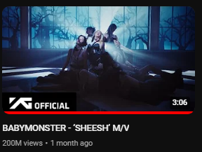 The girls did it, we did it. We officially achieved the well-deserved 200M views for SHEESH. Not long after 2 trophies on MCD, 100M Batter Up streams and 10M unique listeners on Spotify as well. Watch out we on a roll, rum, pump, pump, pump it up then 🎵🎶🎵🎶