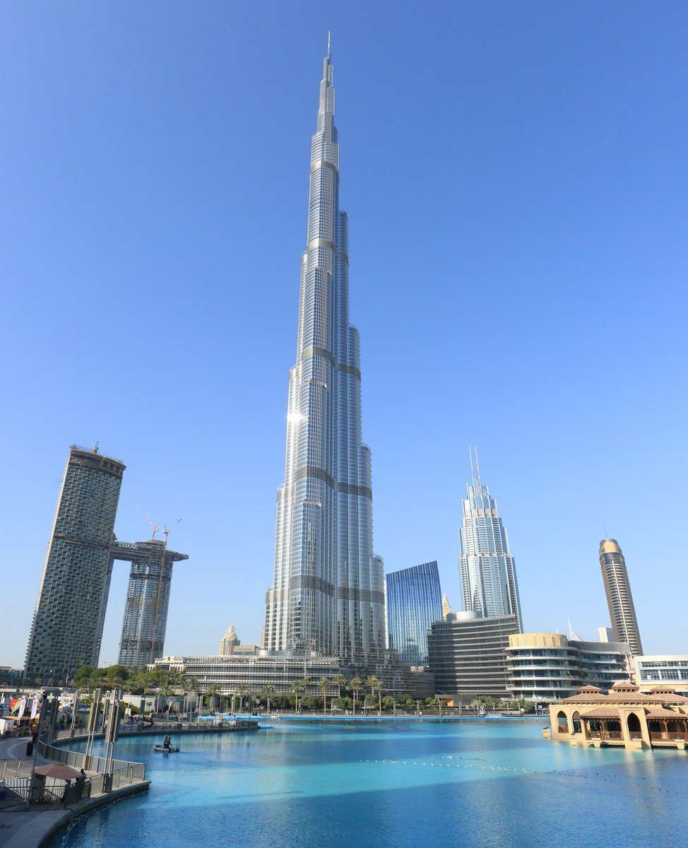 Burj Khalifa's Foundations 194 bored piles on a raft foundation thickness 3.7 m  each pile diameter 1.5 m ,depth of piles 45-50 m depth .