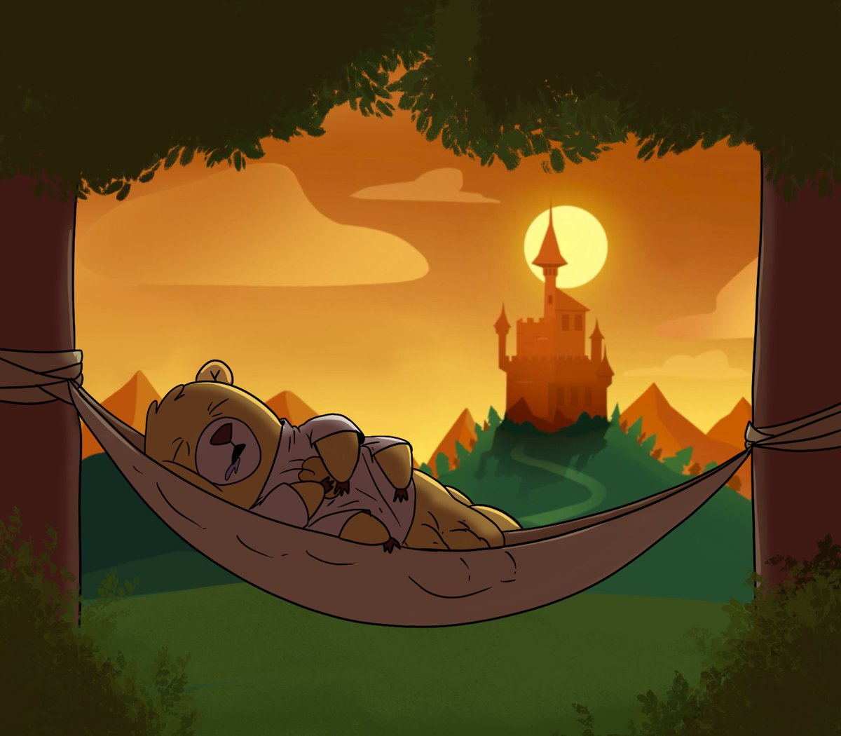 Bear-y relaxed on this hilltop hammock! Catching some Zzz's amidst nature's embrace.💤 Will be hibernating until May 6th.