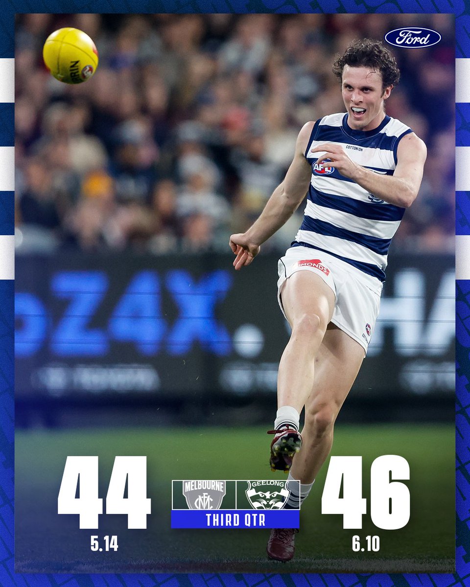 Q3 | A nose in front with a quarter left to play ⏰ @FordAustralia | #WeAreGeelong