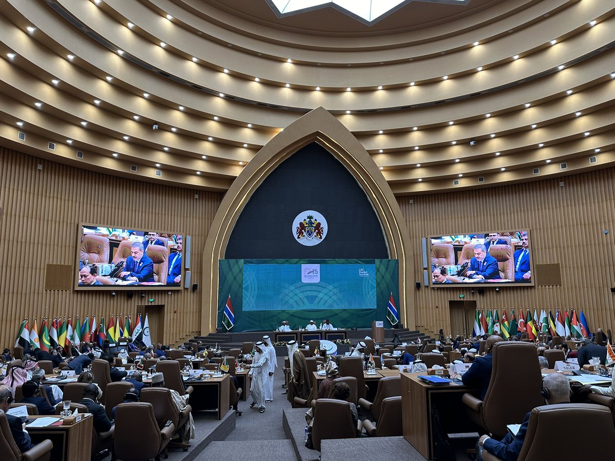 Dışişleri Bakanı @HakanFidan Gambiya’da İİT Zirvesi’de konuşuyor: Filistin’deki çatışma artık ezenlerle ezilenler arasındaki bir mücadeledir.