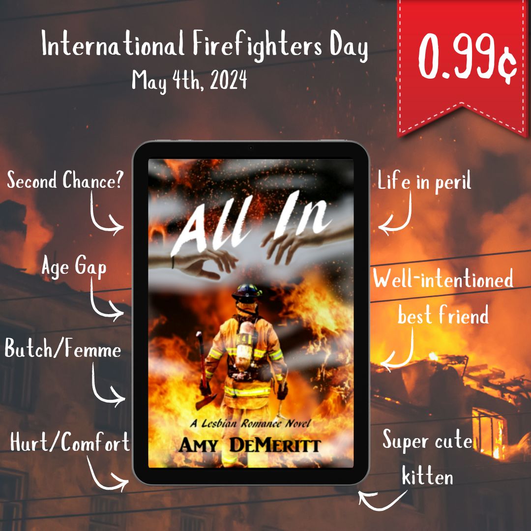In honor of International Firefighters' Day, All In has been discounted to 99 cents in all markets for May 4th-10th. 
If you are a firefighter, thank you for choosing to charge into the fire when most would run in the opposite direction.

Universal Link: mybook.to/EjyC