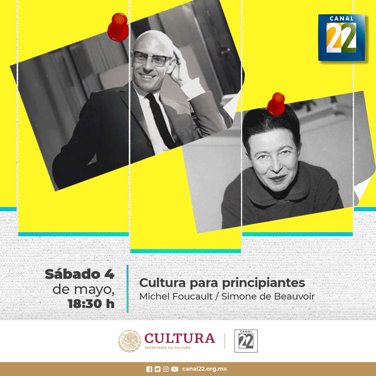 #CulturaParaPrincipiantes es un acercamiento a grandes figuras que marcaron nuestra historia a través de sus pensamientos y aportaciones a la cultura y sociedad. ¡No te pierdas este episodio! 🕐 Hoy, sábado 4 de mayo, 18:30 h